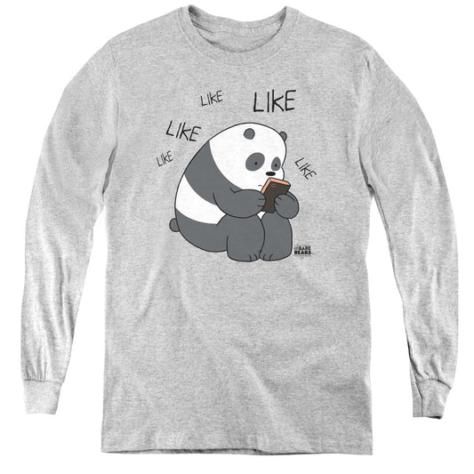 We Bare Bears Like Like Like Long Sleeve Kids Youth T Shirt Athletic Heather Officially Licensed