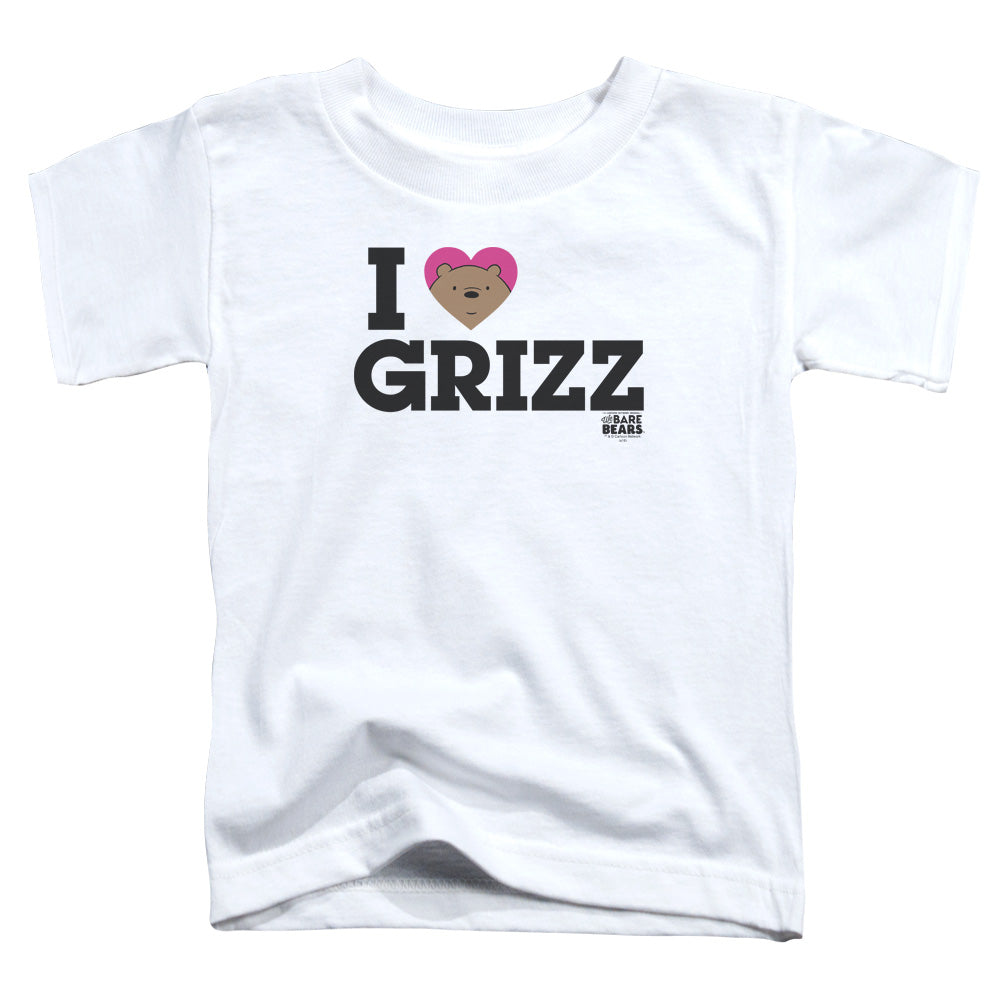 We Bare Bears Heart Grizz Toddler Kids Youth T Shirt White Officially Licensed