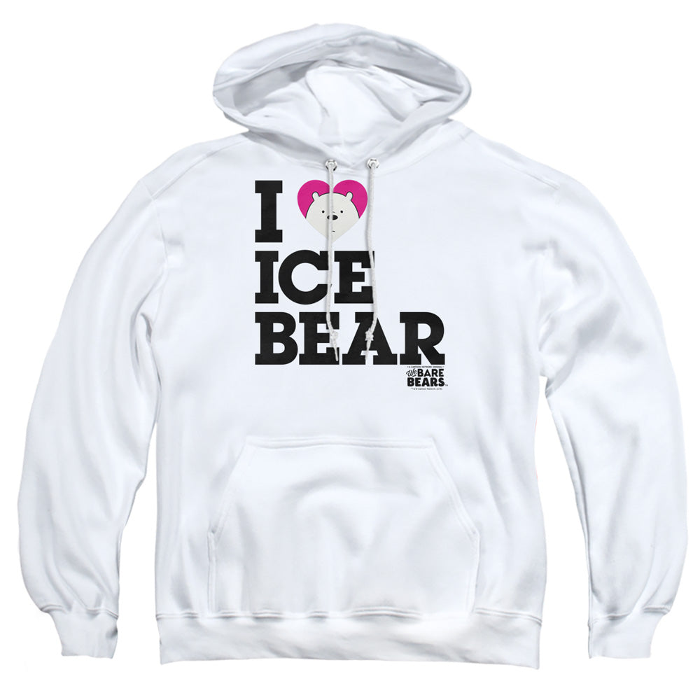 We Bare Bears Heart Ice Bear Mens Hoodie White Officially Licensed