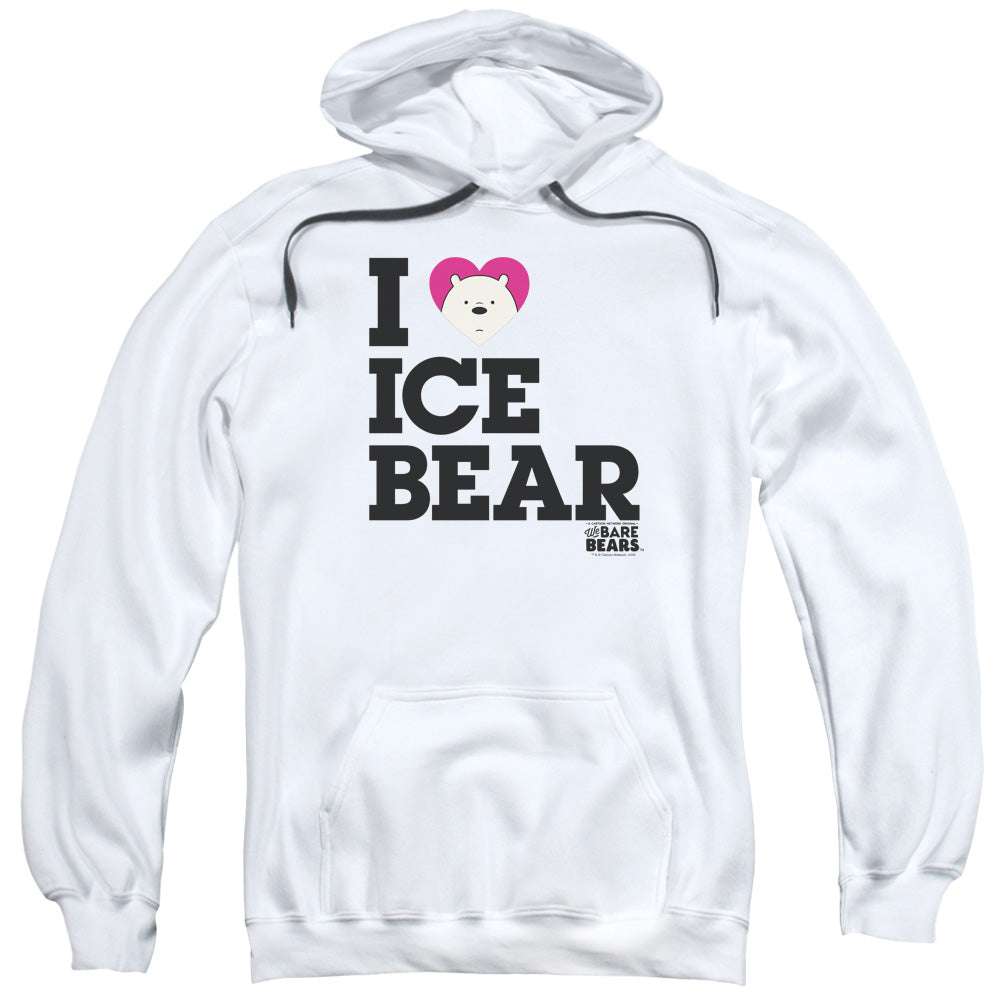 We Bare Bears Heart Ice Bear Mens Hoodie White Officially Licensed
