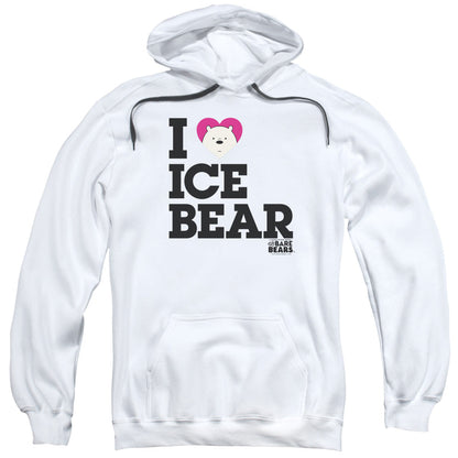 We Bare Bears Heart Ice Bear Mens Hoodie White Officially Licensed