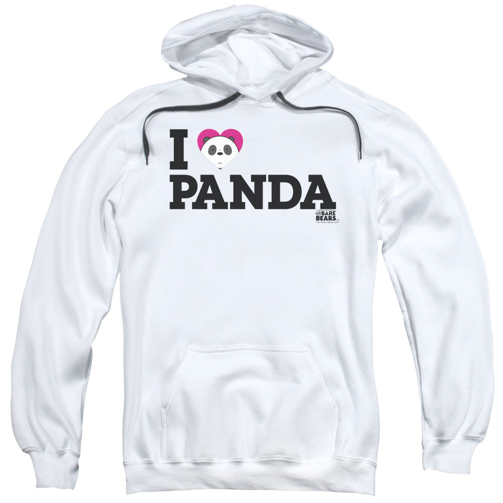 We Bare Bears Heart Panda Mens Hoodie White Officially Licensed
