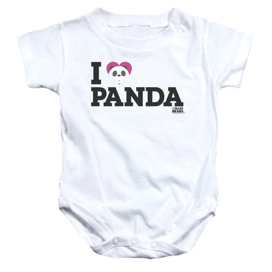 We Bare Bears Heart Panda Infant Baby Snapsuit White Officially Licensed