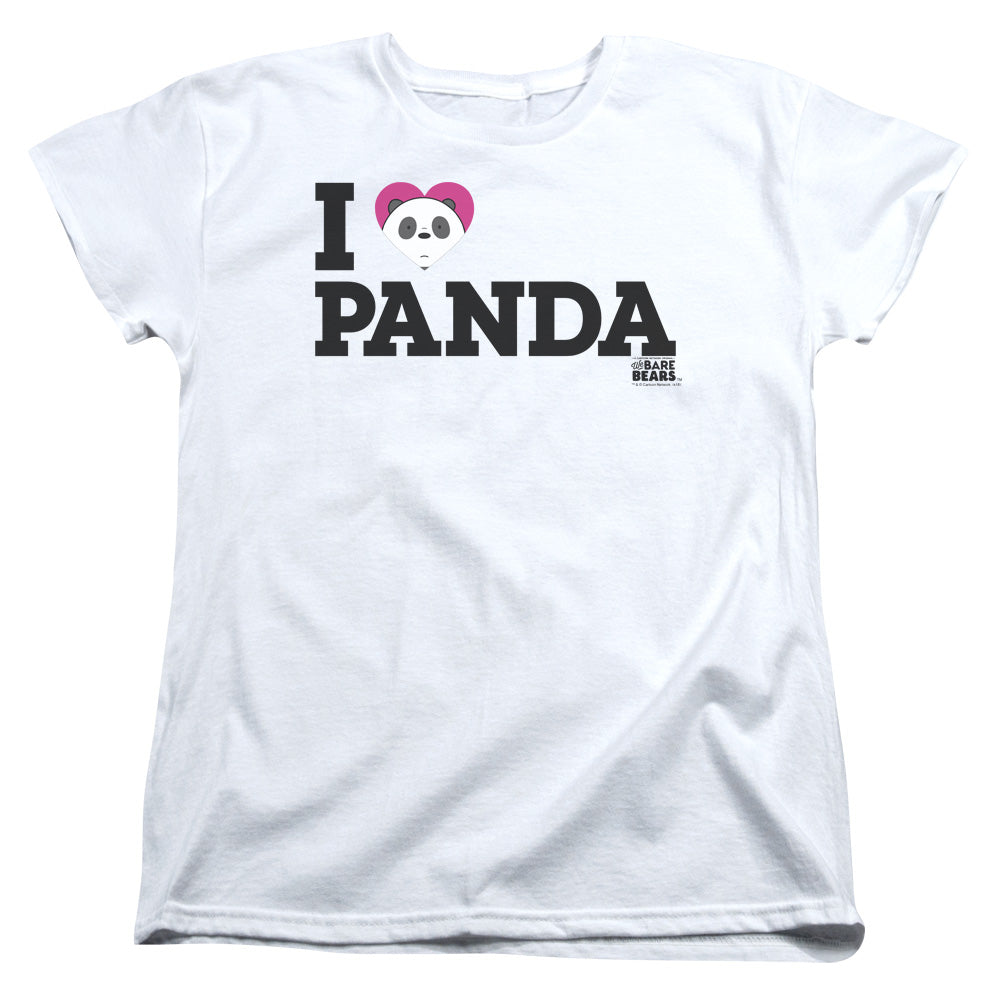 We Bare Bears Heart Panda Womens T Shirt White Officially Licensed