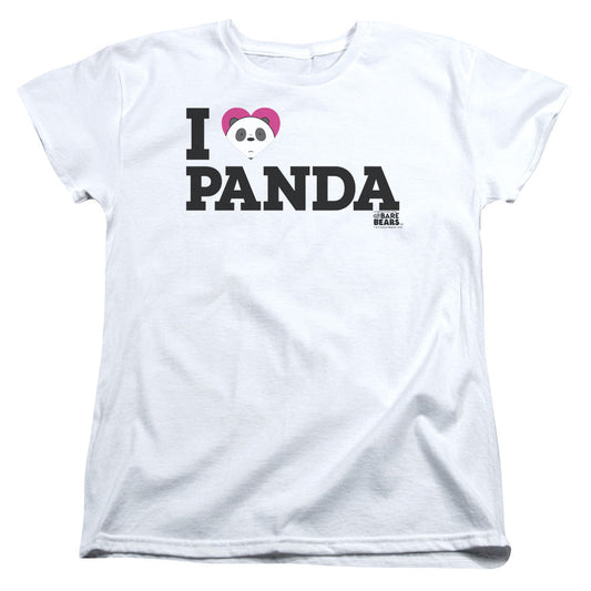 We Bare Bears Heart Panda Womens T Shirt White Officially Licensed