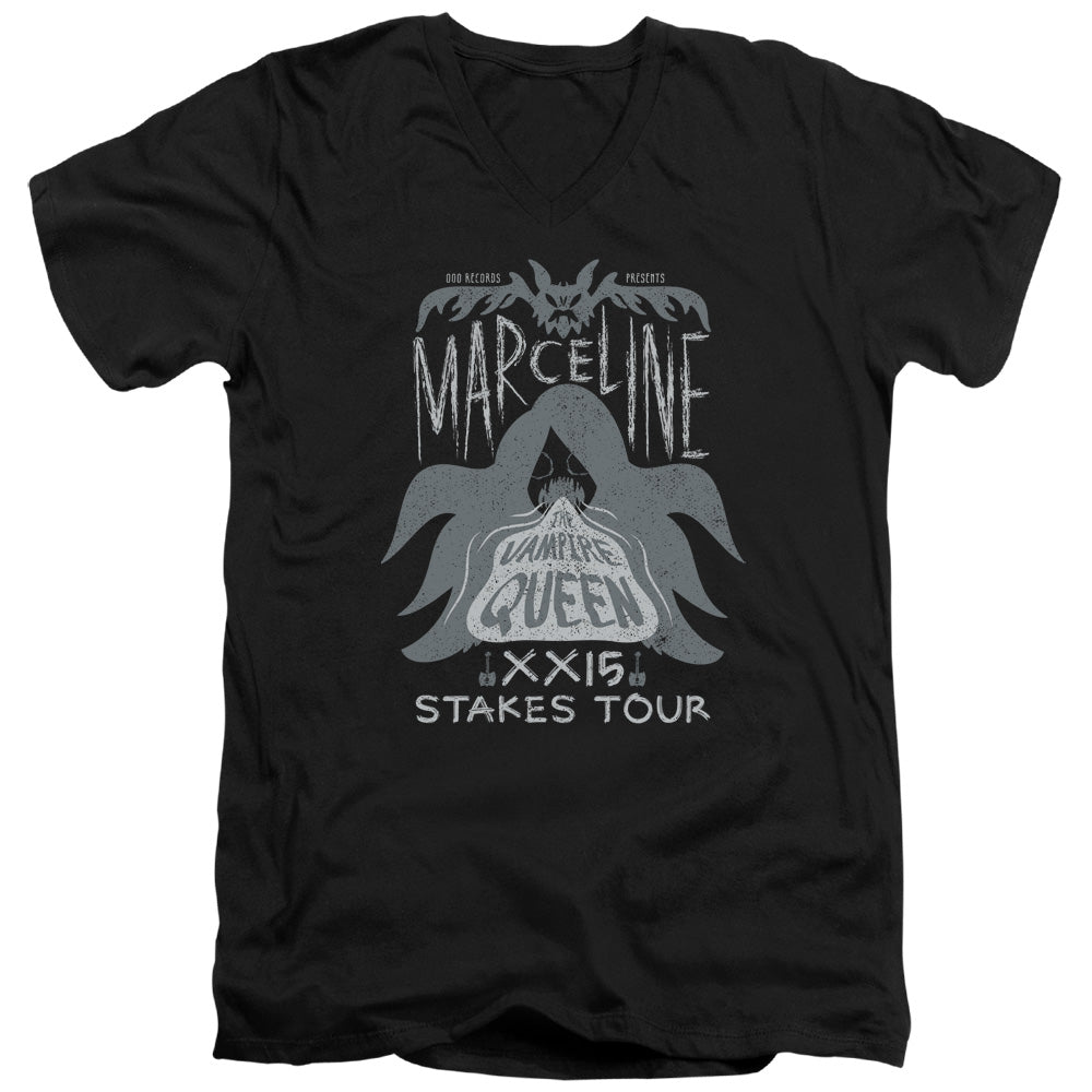 Adventure Time Marceline Concert Mens Slim Fit V Neck T Shirt Black Officially Licensed