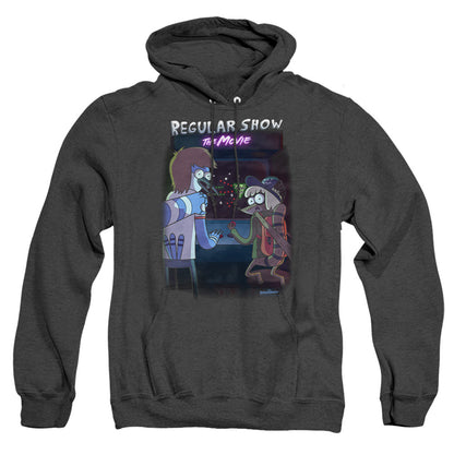 Regular Show Rs The Movie Mens Heather Hoodie Black Officially Licensed