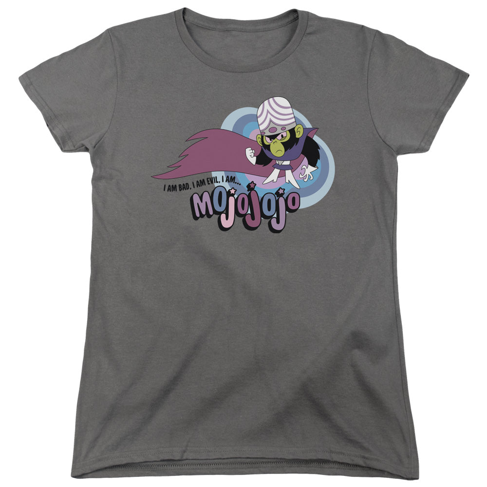 Powerpuff Girls I Am Bad I Am Evil Womens T Shirt Charcoal Officially Licensed