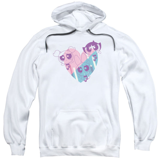 Powerpuff Girls Powerpuff Heart Mens Hoodie White Officially Licensed