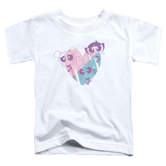 Powerpuff Girls Powerpuff Heart Toddler Kids Youth T Shirt White Officially Licensed