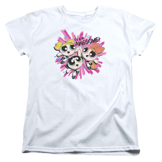 Powerpuff Girls Team Awesome Womens T Shirt White Officially Licensed