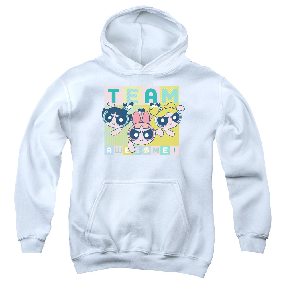 Powerpuff Girls Awesome Block Kids Youth Hoodie White Officially Licensed