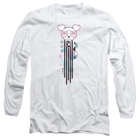 Powerpuff Girls Bubbles Streak Mens Long Sleeve Shirt White Officially Licensed