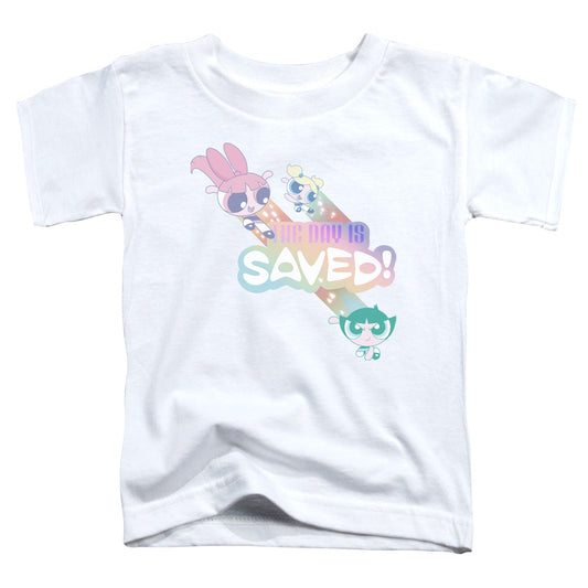 Powerpuff Girls the Day is Saved Toddler Kids Youth T Shirt White Officially Licensed