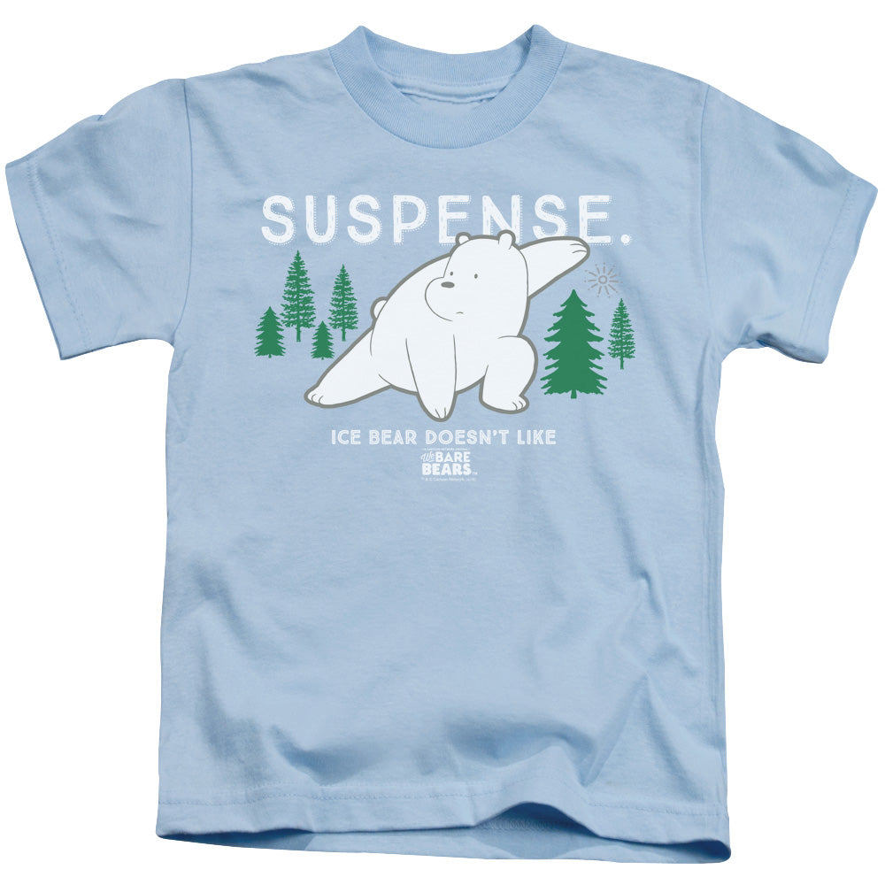 We Bare Bears Suspense Juvenile Kids Youth T Shirt Light Blue Officially Licensed