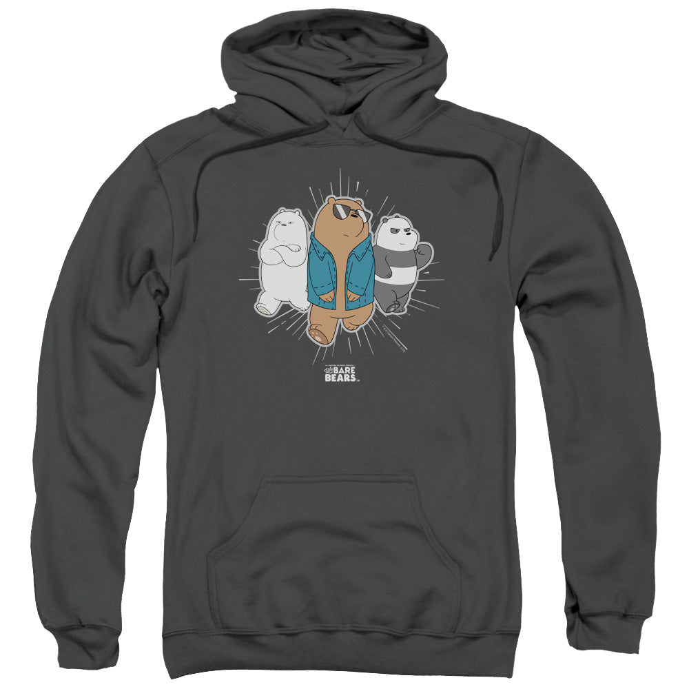 We Bare Bears Jacket Mens Hoodie Charcoal Officially Licensed