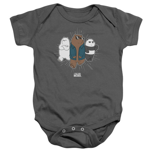 We Bare Bears Jacket Infant Baby Snapsuit Charcoal Officially Licensed