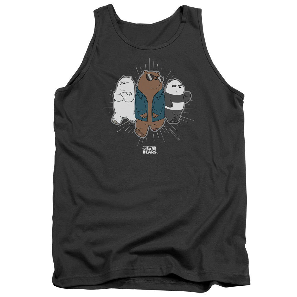 We Bare Bears Jacket Mens Tank Top Shirt Charcoal Officially Licensed