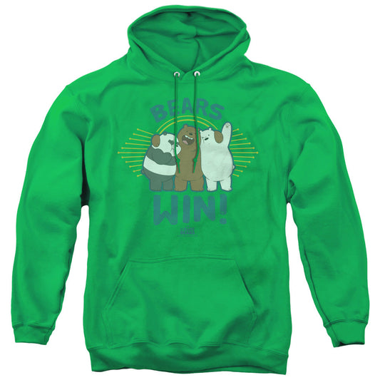 We Bare Bears Bears Win Mens Hoodie Kelly Green Officially Licensed