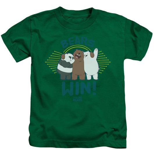 We Bare Bears Bears Win Juvenile Kids Youth T Shirt Kelly Green Officially Licensed