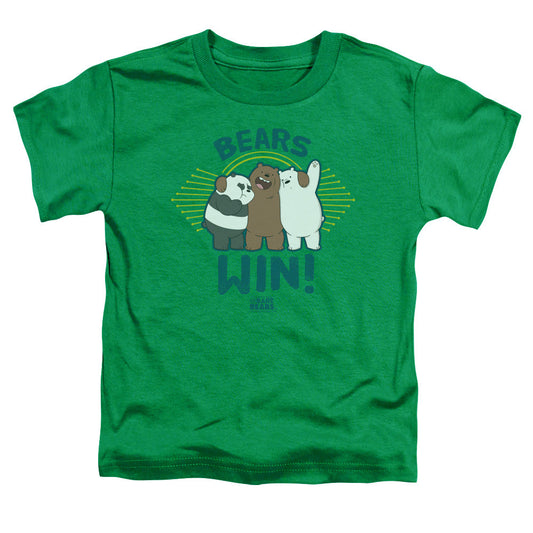 We Bare Bears Bears Win Toddler Kids Youth T Shirt Kelly Green Officially Licensed