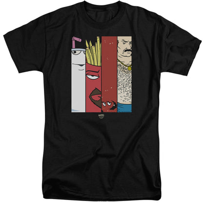 Aqua Teen Hunger Force Group Tiles Mens Tall T Shirt Black Officially Licensed