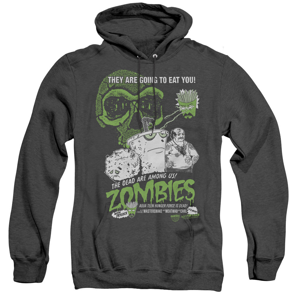 Aqua Teen Hunger Force Zombies Heather Mens Hoodie Black Officially Licensed