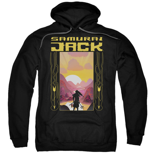 Samurai Jack Sunrise Mens Hoodie Black Officially Licensed