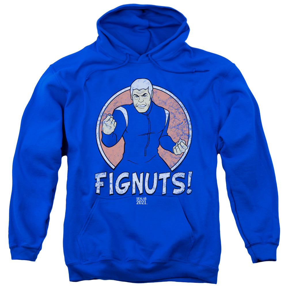 Sealab 2021 Fignuts Mens Hoodie Royal Blue Officially Licensed