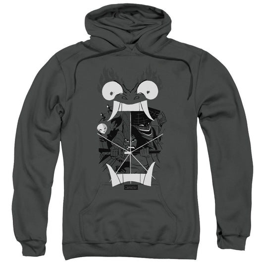 Samurai Jack Divisive Mens Hoodie Charcoal Officially Licensed