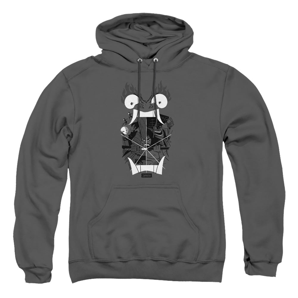 Samurai Jack Divisive Mens Hoodie Charcoal Officially Licensed