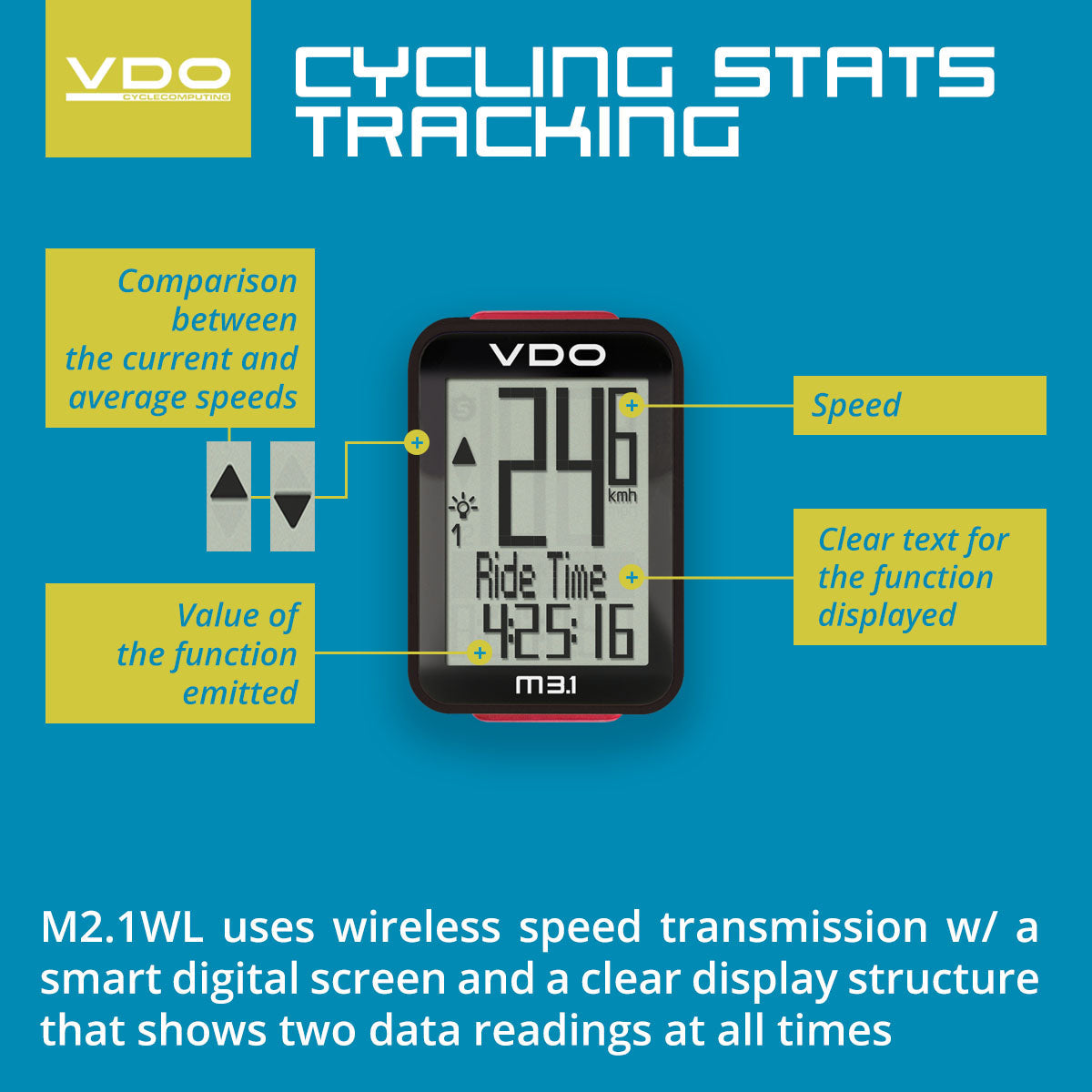 VDO Bicycle Computer M3.1 (Wireless)