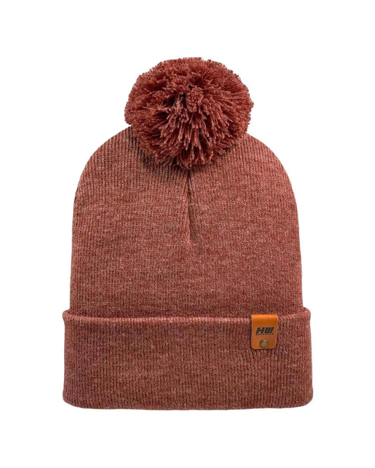 CPP1 HAAKWEAR PomPom Beanie - Made in USA - Rusty burgundy