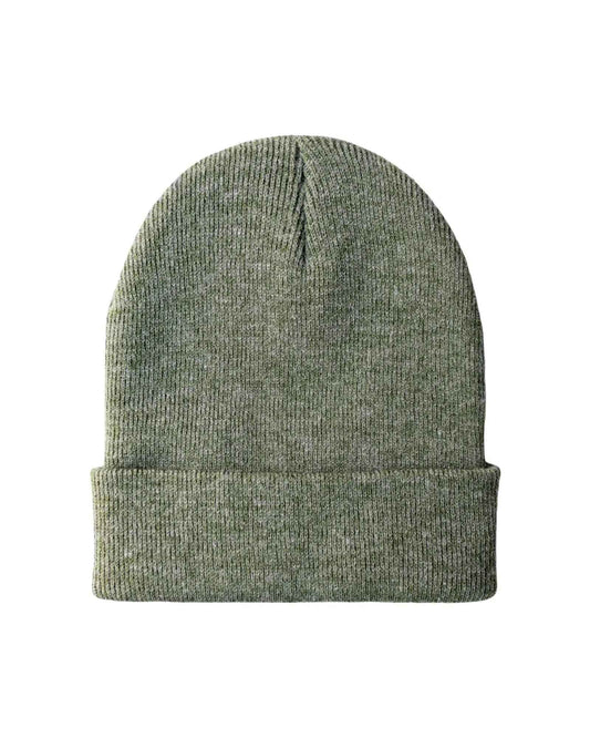 CS107 HAAKWEAR Traditional Silent Cuffed Beanie, Forest Green