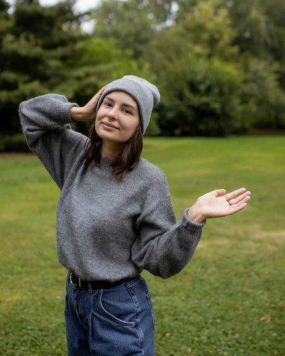 CS108 HAAKWEAR Traditional Silent Cuffed Beanie, Koala Gray