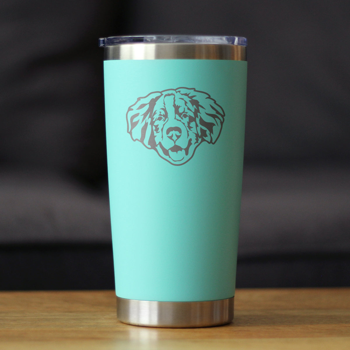 Bernese Mountain Dog Face - 20 oz Coffee Tumbler