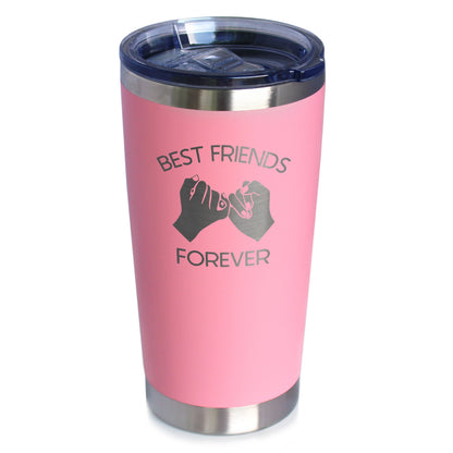 Best Friends Forever - Cute Funny Farewell Gift For BFF Moving Away - Pinky Promise - 20 oz Coffee Tumbler