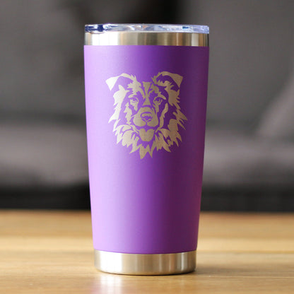 Border Collie Face - 20 oz Coffee Tumbler