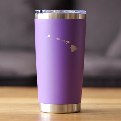 Hawaii State Outline - 20 oz Coffee Tumbler