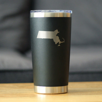 Massachusetts State Outline - 20 oz Coffee Tumbler