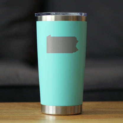 Pennsylvania Sate Outline - 20 oz Coffee Tumbler