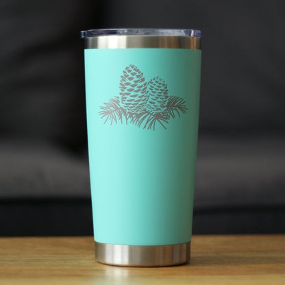 Pinecones - Cute Rustic and Cabin Themed Decorations - 20 oz Coffee Tumbler