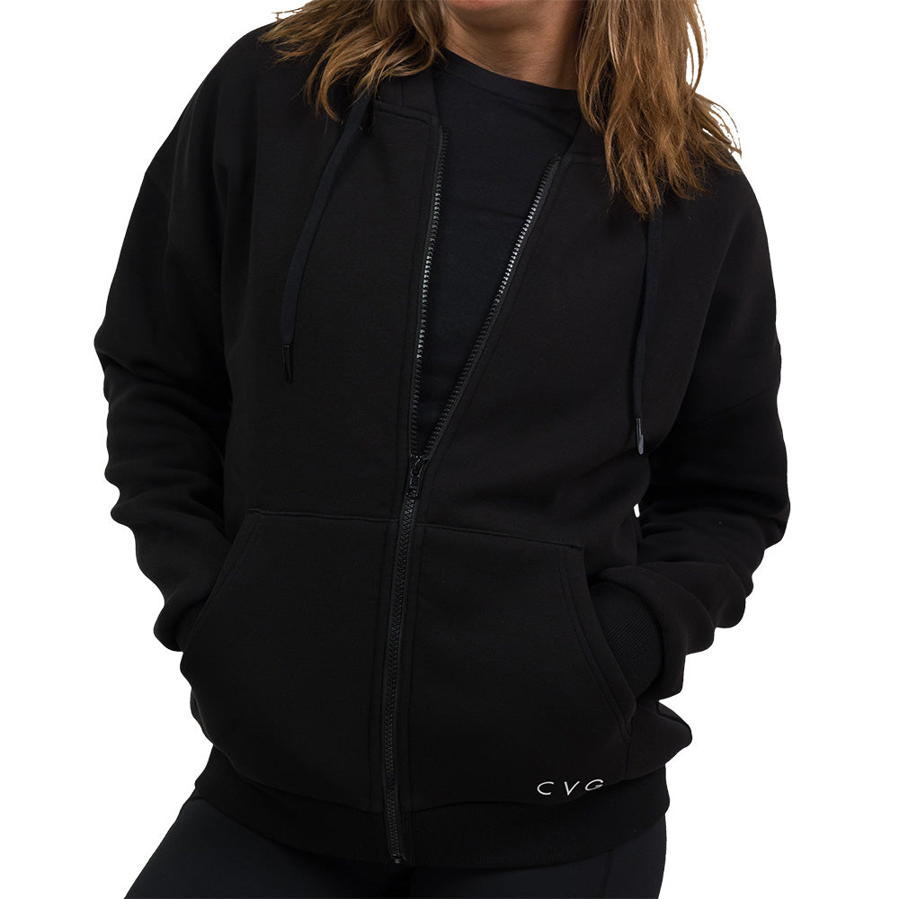 Fleece Zip Up | Black