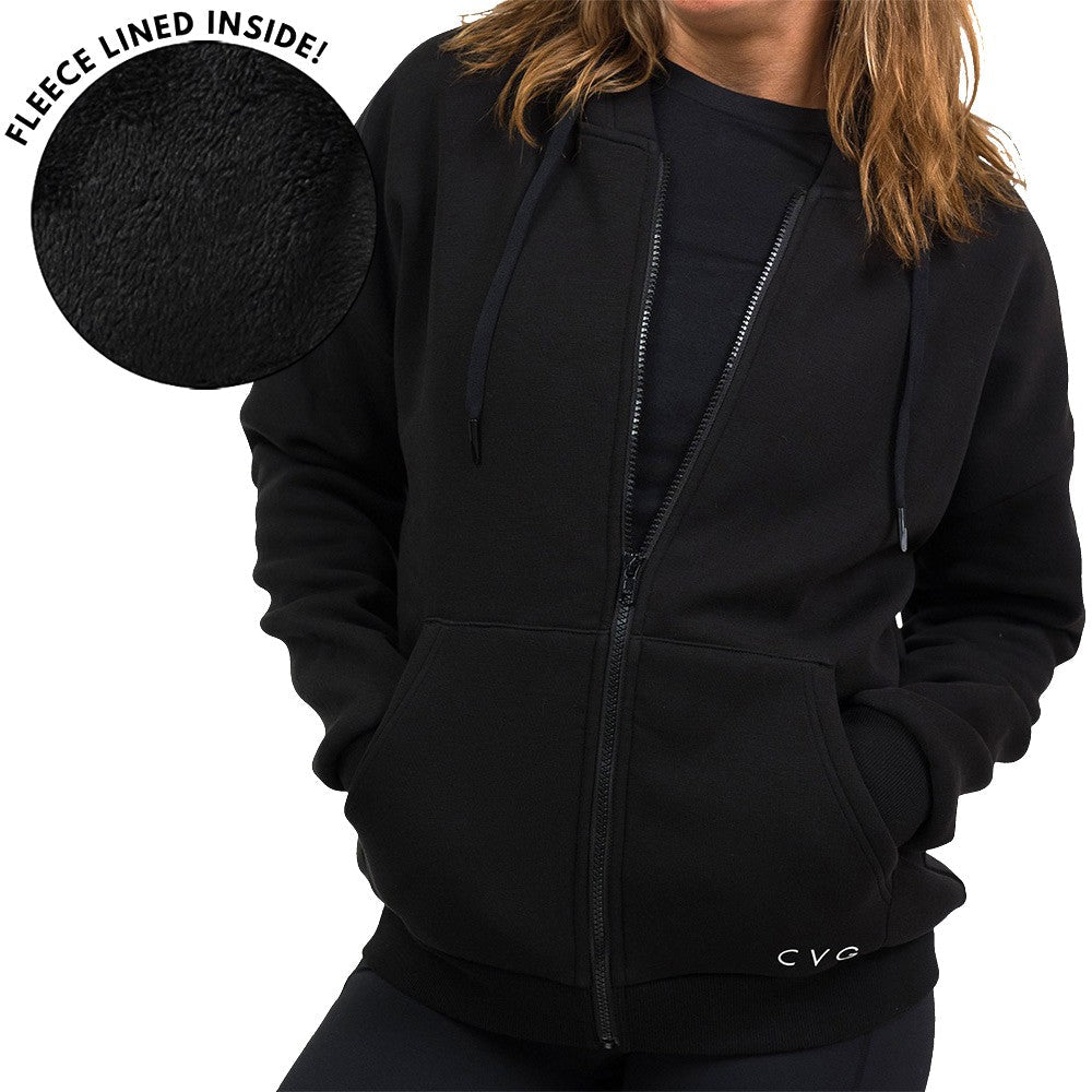 Fleece Zip Up | Black