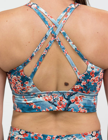Longline Bra | Cherry Blossoms