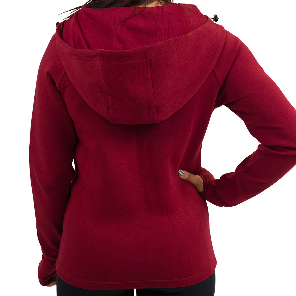 Rest Day Zip Up Sweatshirt | Dark Red