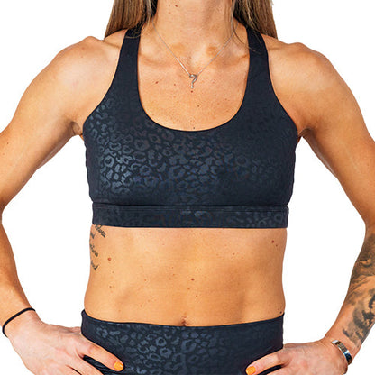 Butterfly Back Bra | Black Leopard