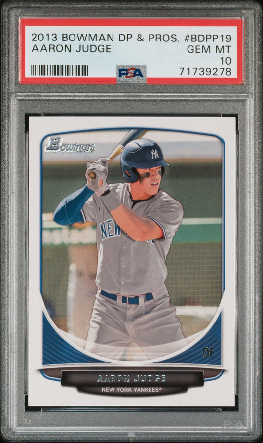 Graded 2013 Topps Bowman Draft Picks & Prospects Aaron Judge #BDPP19 Rookie RC Baseball Card PSA 10 Gem Mint