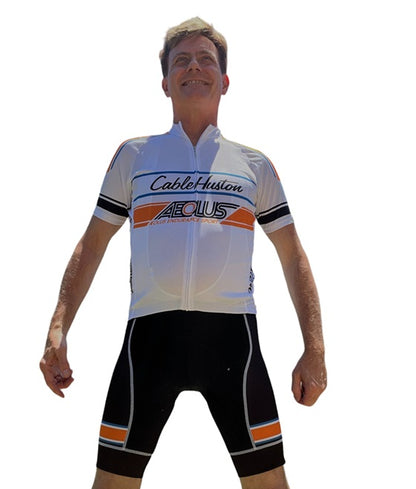 Cable Huston AEOLUS Endurance Sport Cycling Jersey, White (Medium)