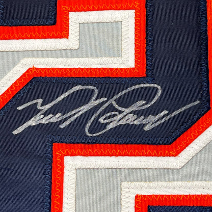 Framed Autographed/Signed Miguel Cabrera 35x39 Detroit Grey Baseball Jersey JSA COA